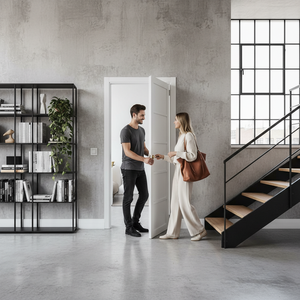 Premium White 5 Panel Industrial Style Door with Solid Softwood Core and 10-Year Warranty