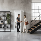 Premium White 5 Panel Industrial Style Door with Solid Softwood Core and 10-Year Warranty