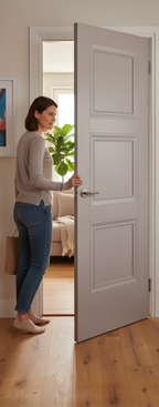 Premium Grey Primed Internal Door with Detailed Mouldings and Solid Core Construction for Enhanced Stability and Performance