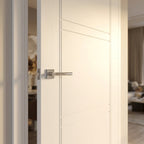 Internal White Trent Door, Primed Finish, Semi-Solid Core, 30mm Thickness - detail view