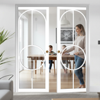 Premium Clear Glazed Double Pocket Door System with Adjustable Jamb Options and Maintenance-Free Track