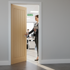 Premium Oak Fire Door with Solid Core, 30 Minutes Fire Rating, Bespoke Sizes Available