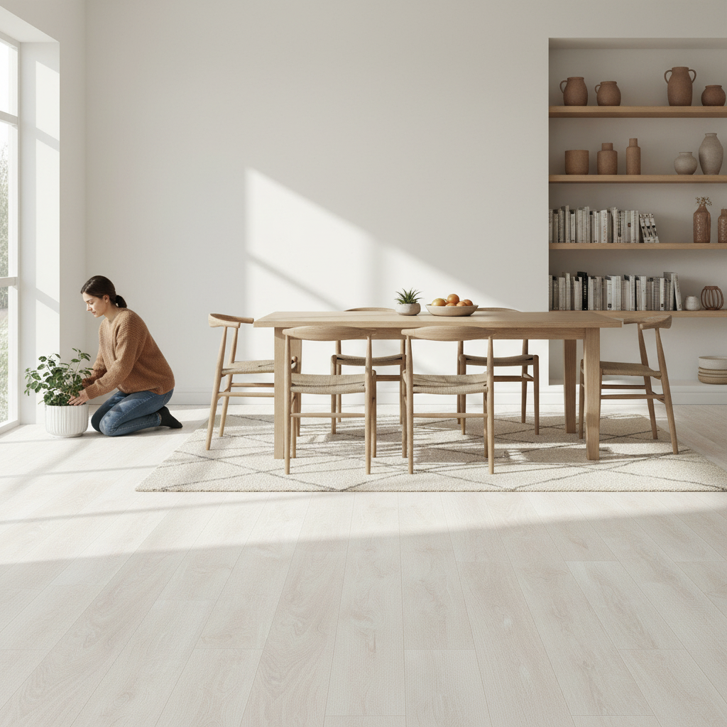 Premium 8mm Laminate Flooring in Aspen Oak Finish - Durable and Stylish for Home and Business Spaces
