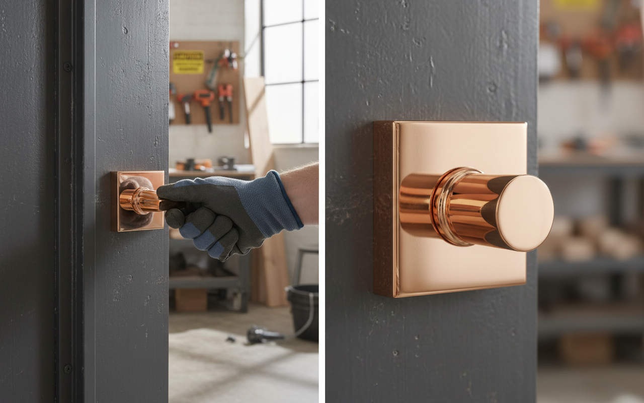 Premium Thumb Turn Lock with Coin Release, Concealed Fix Square Rose, Fire Door Rated for Domestic and Commercial Use