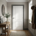 Smooth 2 Panel White Internal Door, Primed, Lifestyle Moulded, Standard Core