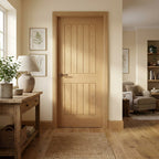 Internal Oak Door Fully Finished 5 Panel Stamford Design with Solid Core