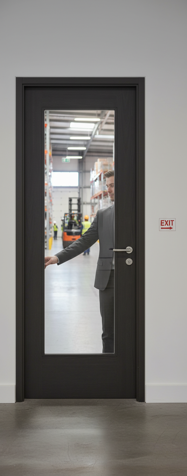 Premium Modern Clear Glazed Internal Door with Toughened Safety Glass and Engineered Construction for Enhanced Performance