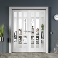 Premium Internal White Primed 3 Light Glazed Pair Door for Contemporary Living Spaces