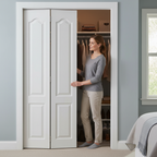 Premium White Bifold Door with Moulded Panel Grained Effect, Easy Installation and FSC Certification