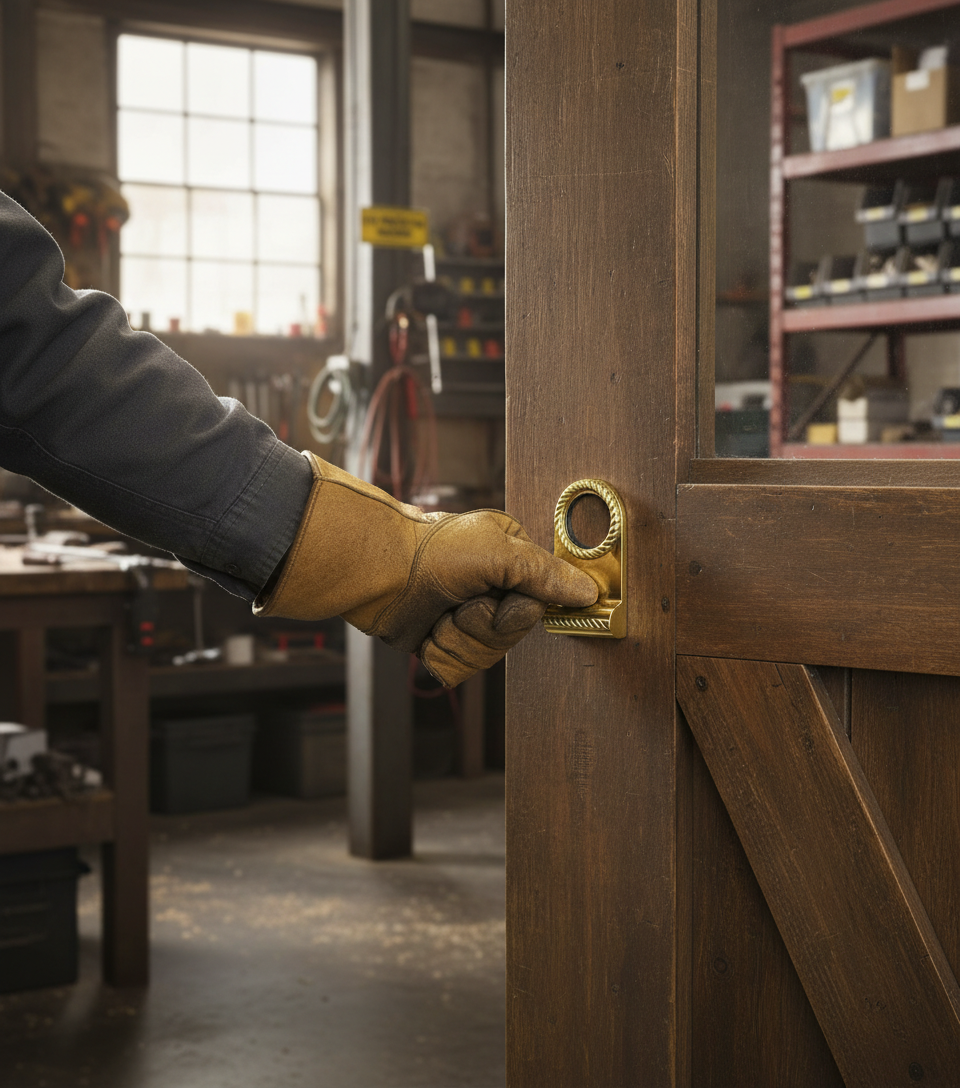 Premium Rope Edge Cylinder Pull in Traditional Georgian Style for Secure Closure