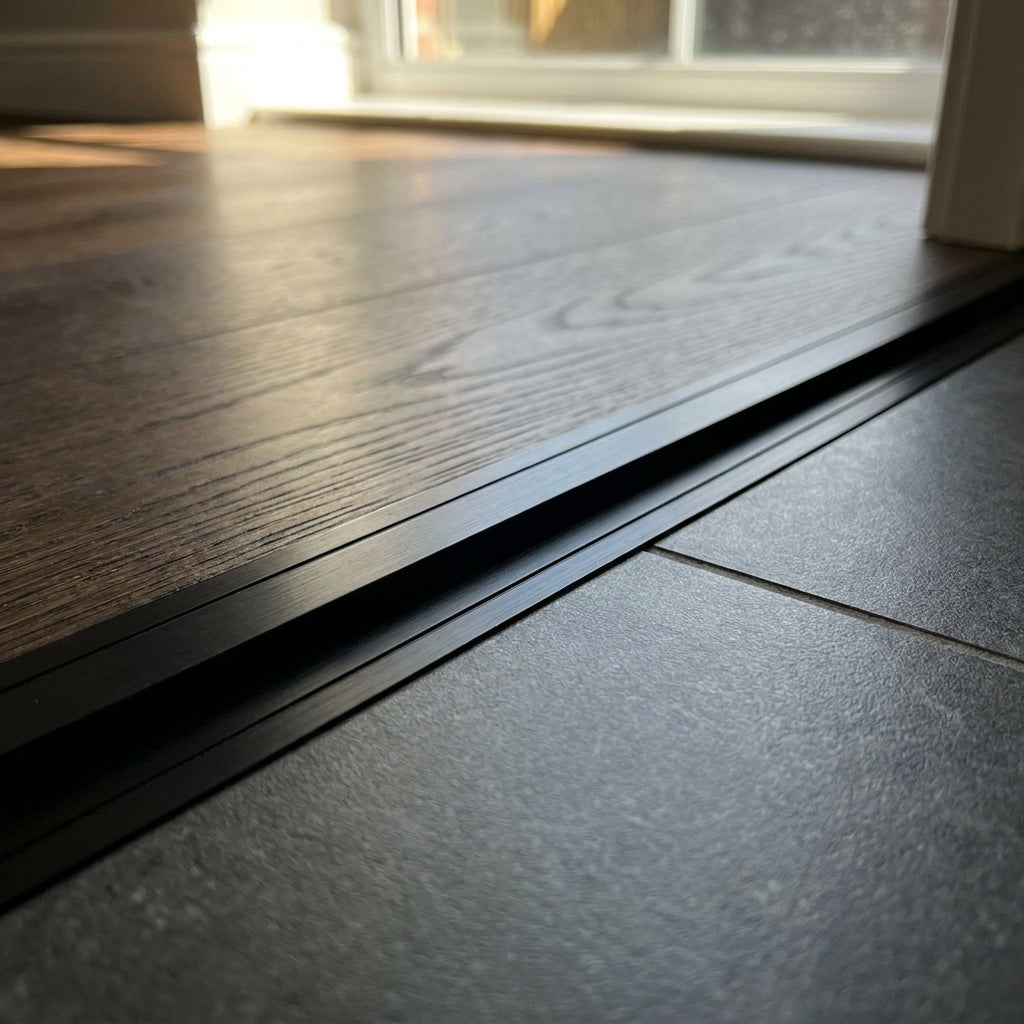 Wall Panelling H-Section, Matt Black, 2440mm Length, 4mm Thickness - detail view