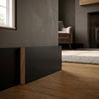 Fully Finished Jet Black Square Profile Architrave 2100x69x18mm Pack of 5 - detail view