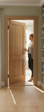 Premium 2 Panel Internal Door - Unfinished Oak Veneer or White Primed, Versatile Design for Custom Projects