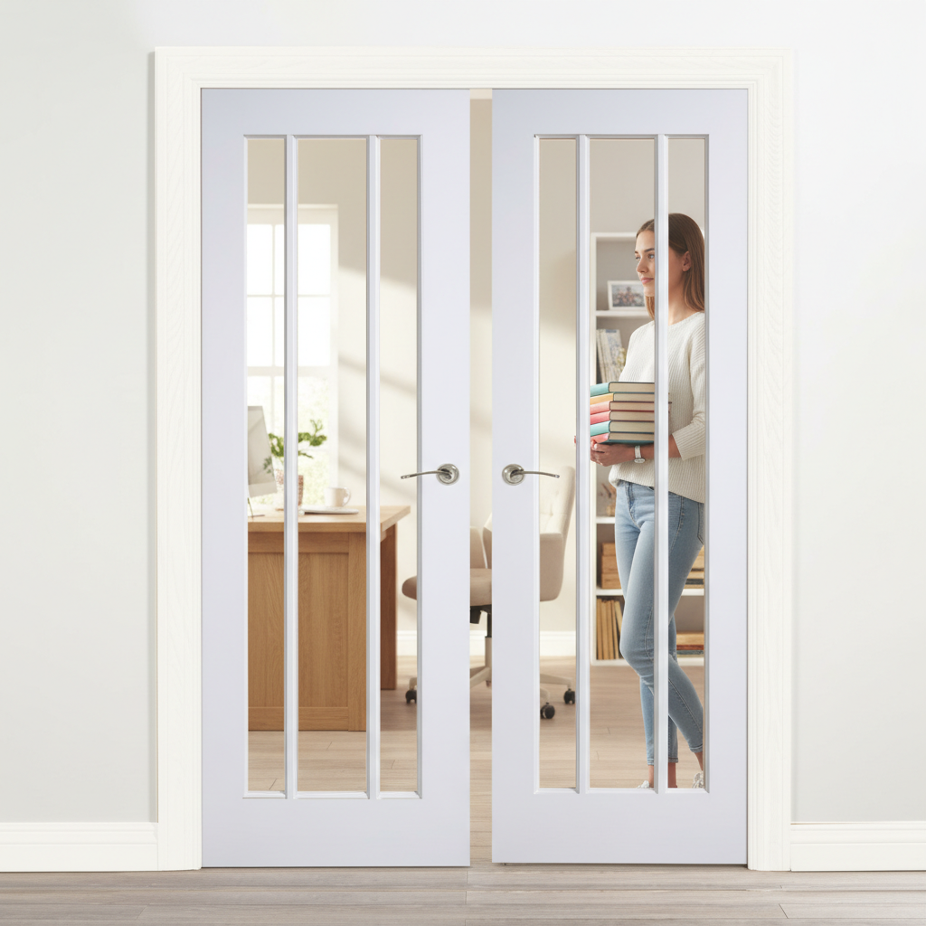 Premium Internal Clear Glazed French Doors with Rebated Design for Maximum Light Flow