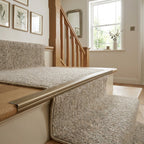 900mm Brushed Steel Self-Adhesive Door Profile Stair Nosing 24.5mm x 20mm