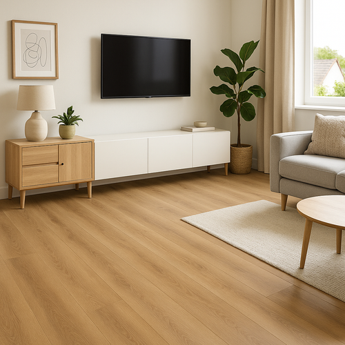 6mm Rigid Core LVT Flooring in Natural Oak - Durable and Stylish