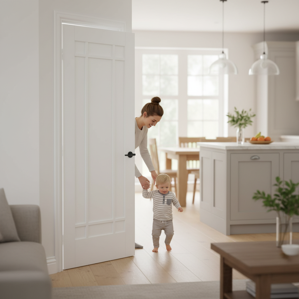 Premium Internal Door with Decorative Beading - 9 Panel White Primed Design for Elegance and Versatility
