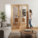 Premium Custom Made Oak French Doors with Obscure Glass for Modern and Traditional Spaces