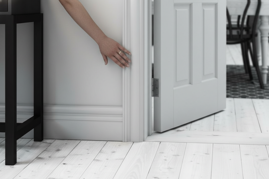 Premium White Architrave Full Set - Solid FSC Certified Board, 90mm x 18mm Dimensions for Door Finishing Touch