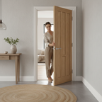 Premium Internal 6 Panel Oak Door with Engineered Construction and Solid Core Design