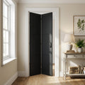 Internal Bi-fold Door, Jet Black, Fully Finished, 3 Panel, Industrial Style