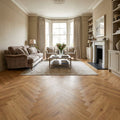 8mm Herringbone Laminate Flooring in Oak Finish with 4V Bevel Edge