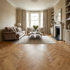 8mm Herringbone Laminate Flooring in Oak Finish with 4V Bevel Edge