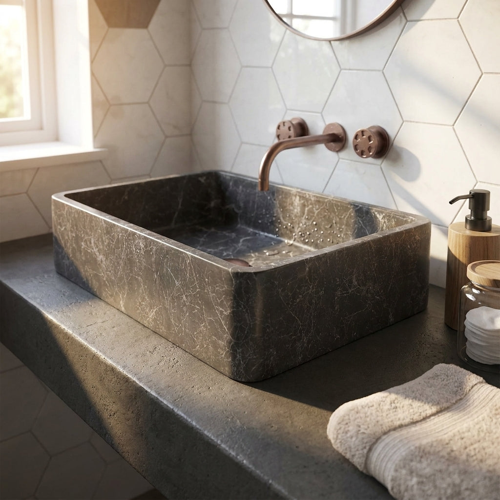 Ceramic Wall Tile, White Gloss, Smooth Finish, Hexagon, 150 x 173 x 8mm - detail view