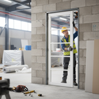 Premium Custom Made Industrial Style Door with Clear Glazed Finish, Solid Core, and 10-Year Warranty