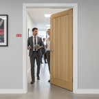 Premium Oak FD60 Fire Door with 1 Hour Fire Rating - Engineered for Strength and Stability