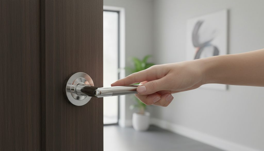 Premium Fleur Lever on Round Rose - Quality Italian Design with Complete Fixings Included