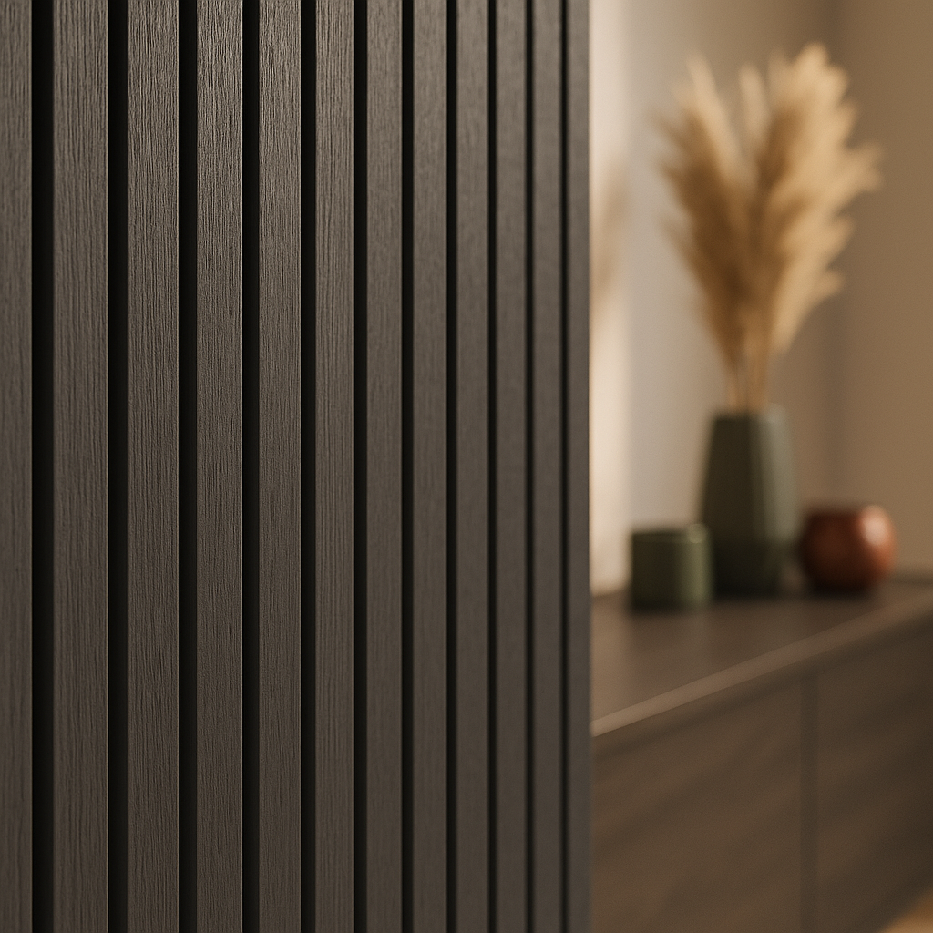 Elevation Acoustic Wall Panelling - Fully Finished 20mm in Dark Grey - detail view