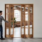 Premium 6 Leaf Bi-Folding Door Set with Clear Glazed Finish, Easy Operation, and Slim Line Design for Space Efficiency