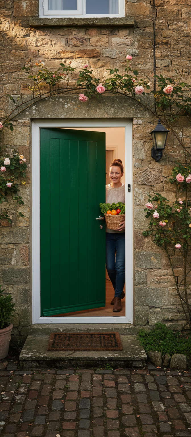 Premium Custom Made Cottage Style 7 Panel External Door with Solid Merbau Hardwood and RAL Colour Options