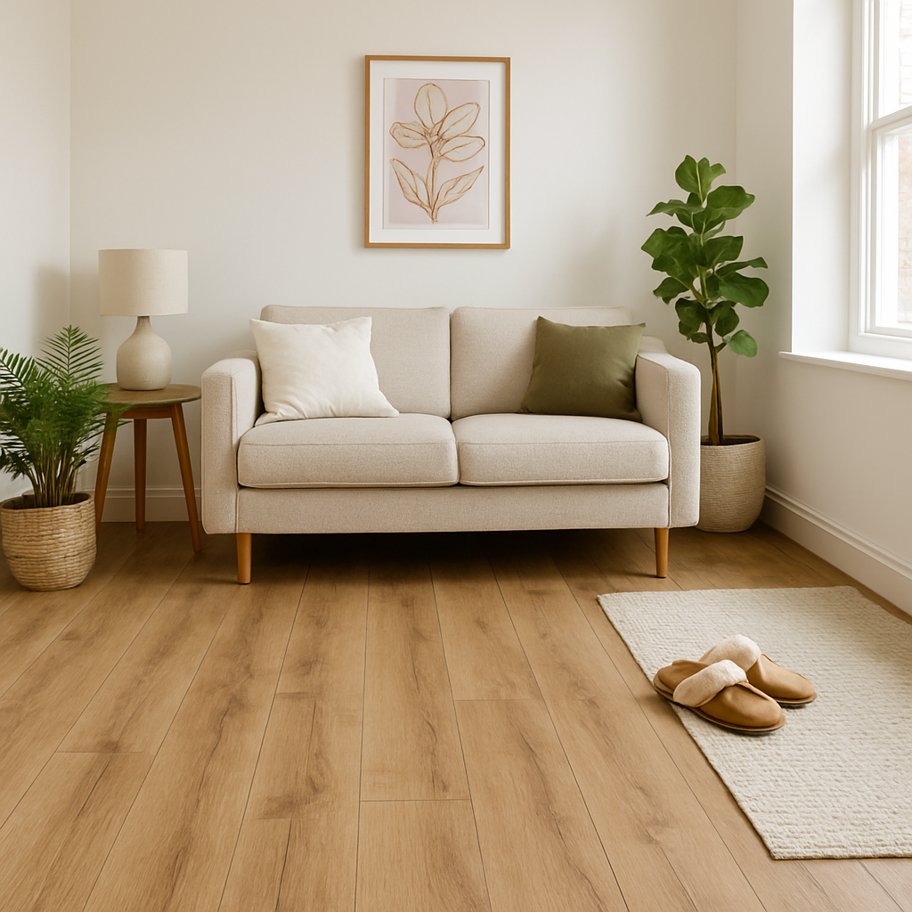 5mm Rigid Core LVT Flooring in Oak for Home Use