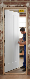 Premium 3 Panel Internal Door with Solid Engineered Core and White Primed Finish - Ideal for Contemporary and Traditional Homes