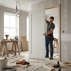 Premium Contemporary White Internal Door with Solid Core and Custom Size Options