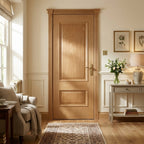 Internal Oak Fire Door, Fully Finished, Mayfair 2 Panel Design, Solid Core