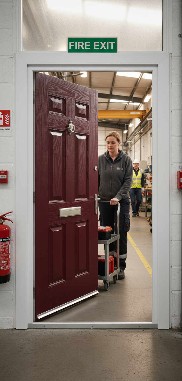 Warwick Rosewood External Fire Doorset