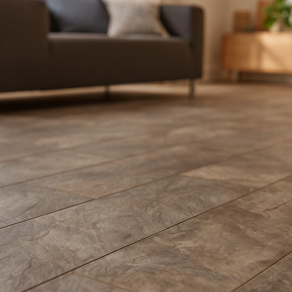 8mm Slate Laminate Flooring - Moisture Resistant, Durable Finish - detail view