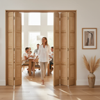 Premium 6 Leaf Bi-Folding Door Set with Slim Line Design and High Quality Hardware for Space-Saving Room Division