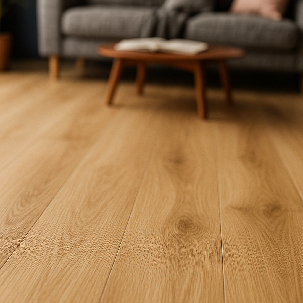 Embossed 5mm Rigid Core LVT Flooring in Langford Oak Finish - detail view