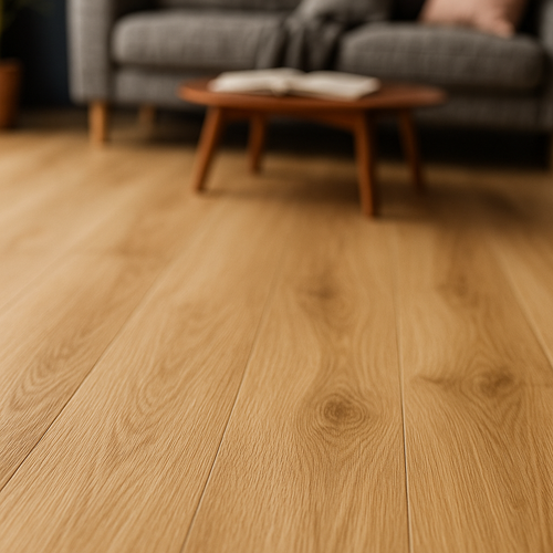 Embossed 5mm Rigid Core LVT Flooring in Langford Oak Finish - detail view