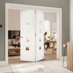 Premium Clear Glazed Room Divider with Top Hung System - Flexible Bi-Folding Solution for Stylish Space Management