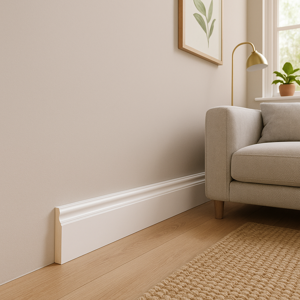White Decorative Coving 2.4m Length, 14mm x 67mm Size