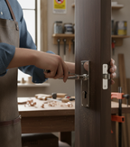 Premium Victorian Contemporary Door Lever with Rectangular Backplate and Key Cutout for Modern Interiors