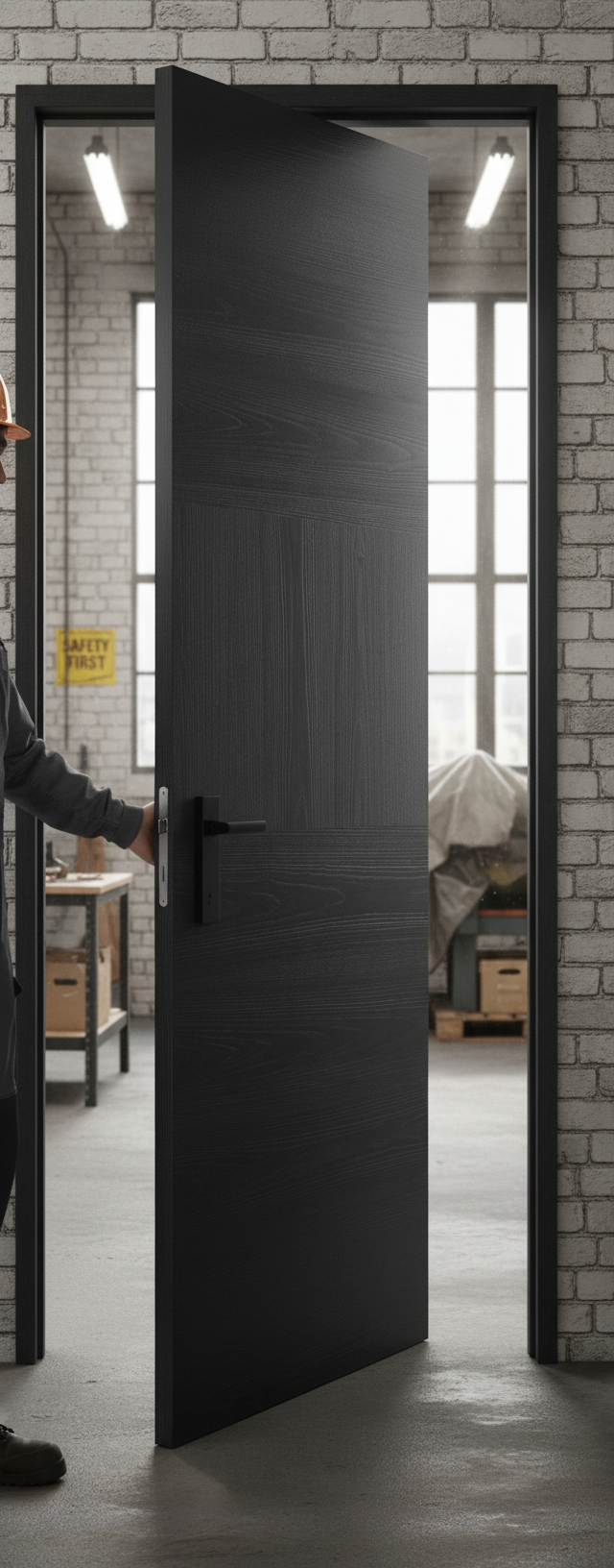 Premium Charcoal Internal Door with Engineered Construction for Contemporary Design and Stability