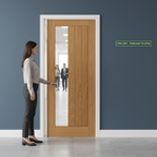 Made-to-Measure FD30 Fire Door with Clear Toughened Safety Glass for Enhanced Home Safety and Style - Image 2