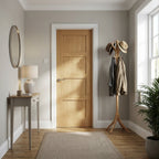 Internal Oak Shaker 4 Panel Door Unfinished Solid Engineered Core