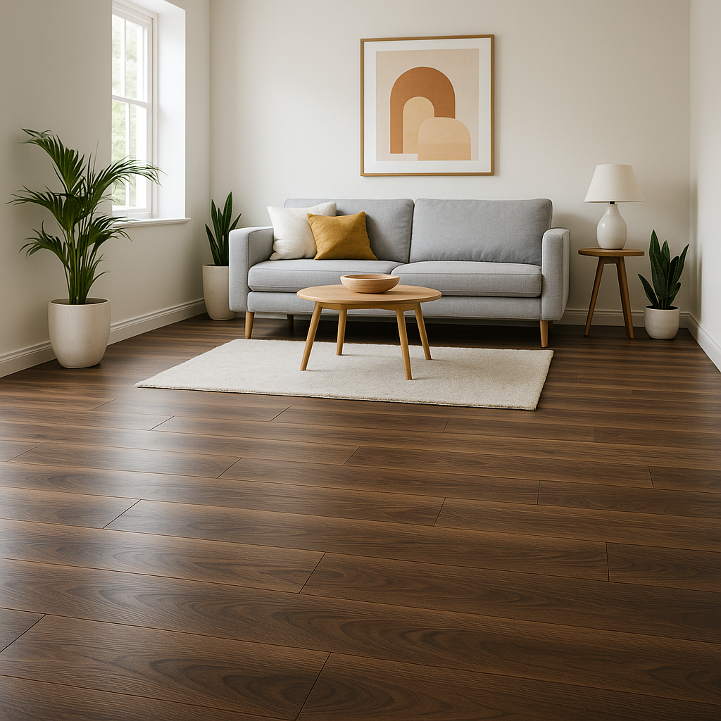 Dark Walnut 12mm Laminate Flooring - Eurohome Vario+ Range